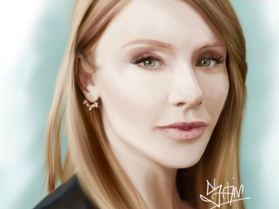 Bryce Dallas Howard digitalart digitalpainting drawing hyperrealism illustrations realism realistart