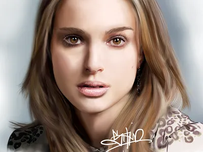 Natalie Portman digitalart digitalpainting drawing hyperrealism illustrations realism realistart