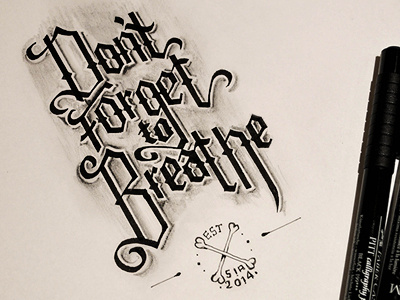 Don't forget to breathe typography wip