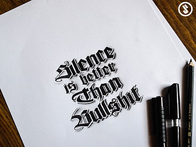 Silence is Golden ! lettering typo typography