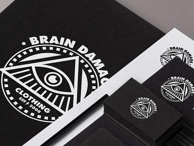 Brain Damage Clothing branding clothing identity logo