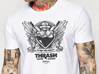 Thrash T-shirt graphicdesign graphictees illustration labels print tattoo tee tshirt vector visual