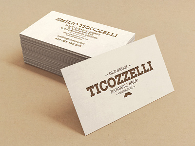 Ticozzelli Business Card barbershop businesscard card