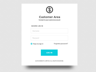 Customer login button kit minimalist subscribe ui