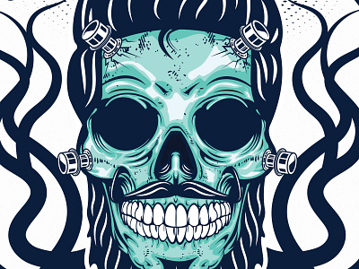 Bastard artwork illustration skull