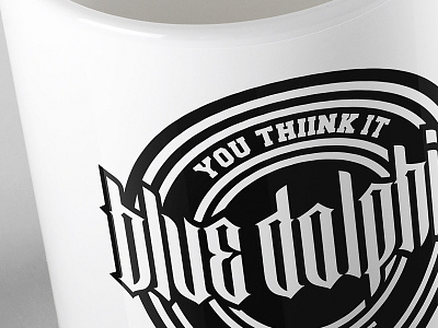 Blue Dolphin Tattoo mug print wip