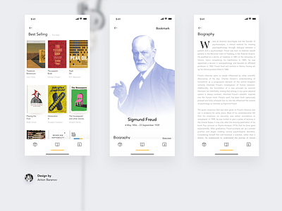 Book Store App Design Concept #2 app art bauhaus book clear design portfolio read typogaphy ui ux