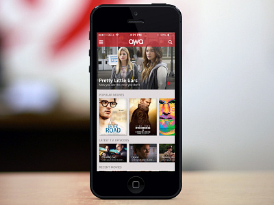 TV Shows and Movies App ios iphone movies tv shows ui