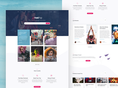 Festivals website - Home clean design desktop events festival festivals landing page typography ui ux website