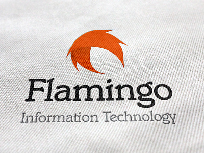 Flamingo IT logo design design information tech it logo