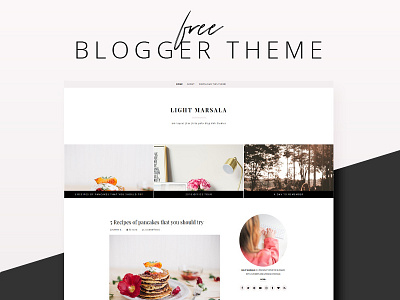Light Marsala - Blogger Theme blogger feminine freebies pink