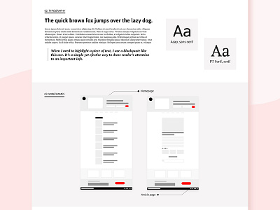 Visual Guide typography ux visual guide web design wireframes