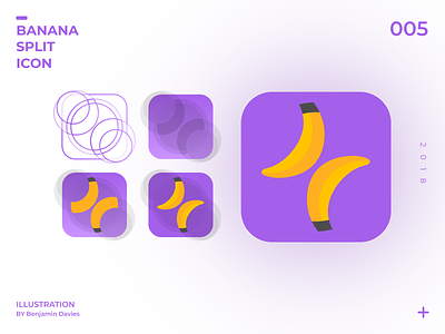 Daily UI 005: Banana Split Icon Exploration app dailyui design icon