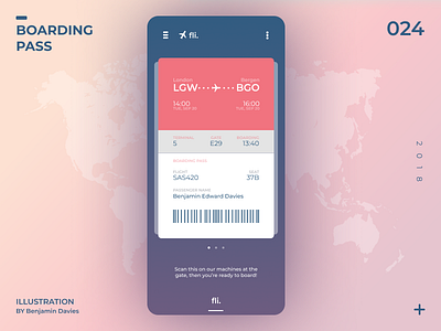 Daily UI 024: plantlife. Boarding Pass