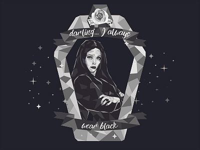 Saint Candle Morticia Addams halloween low poly morticia addams saint candle the addams family