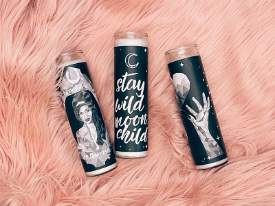 Saint candles amy winehouse black and white low poly saint candle