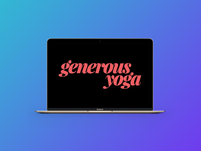 Generous Yoga Logo identity logo design serif yoga