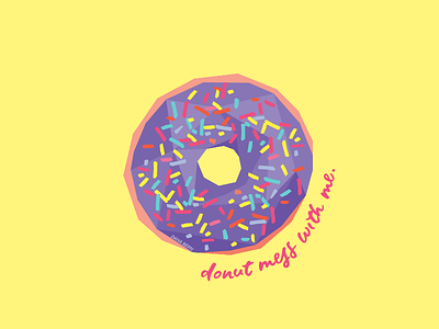 Donut hold this against me. color work donut illustration low poly low poly art