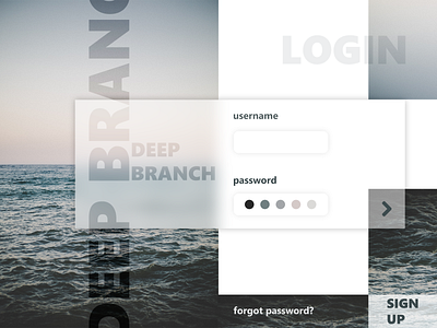 Deep Login deep design log in login sea sign ui ux view