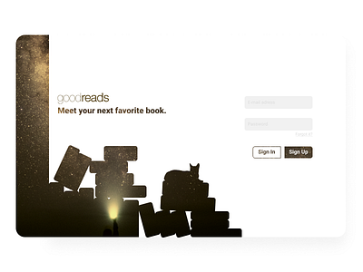 Goodreads Landing Page