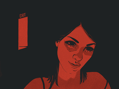 Exit Music art digitalart exit exitmusic illustration radiohead red woman