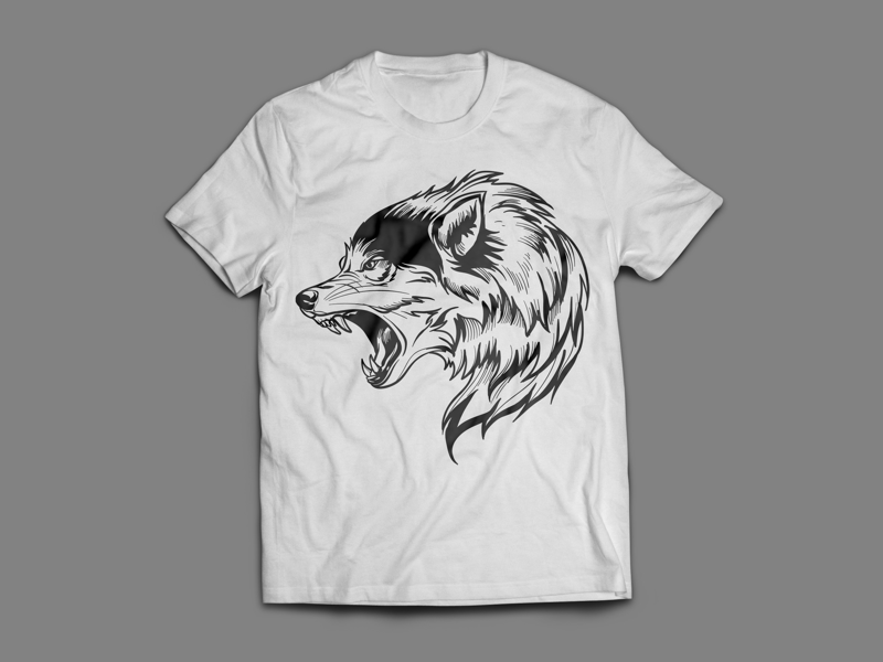 wolf t shirt design