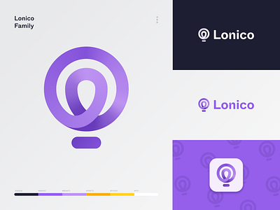 Lonico Logo app application balloon brand brand identity branding credit design finance fintech gradient icon loans logo tech technology ui ux vector web
