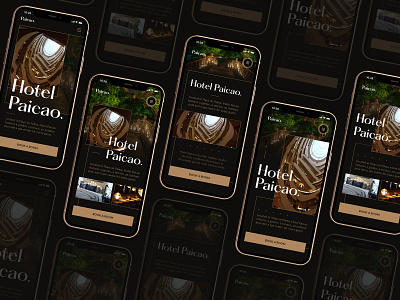 Hotel Paicao — Mobile Explorations booking client customer experience gallery grid hotel hotel app interface layout luxury modern night reservation room tropical ui user ux web