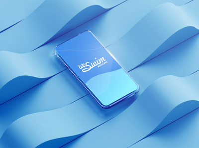 WeSwim™ Logo - Splash Screen 3d aqua blue booking brand brand book branding design interface intro logo presentation splash screen swimming pool typography ui vector water