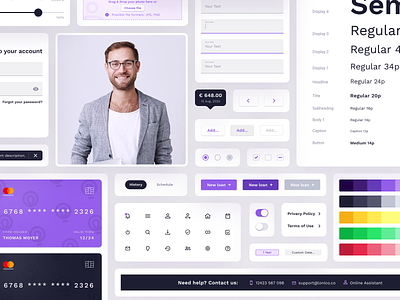 Lonico Interface Components app branding component design design system finance guide interface lonico styleguide technology theme ui ui kit user experience ux visual identity