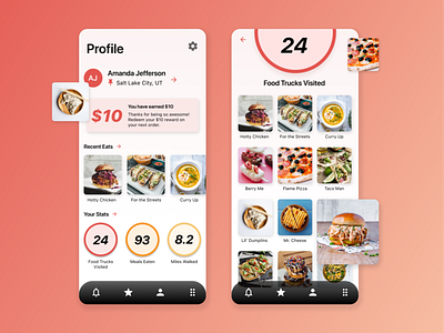 Food Truck Finder Stats app app design design finder app food food app food truck food truck app food truck finder app foodie foodie app red app stats stats app ui design ux