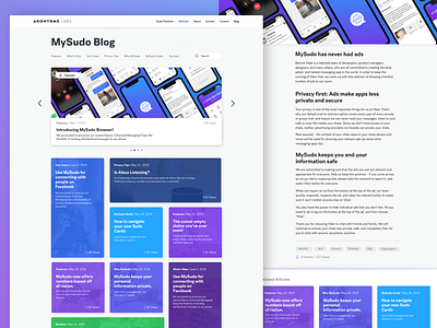 MySudo Blog Design article article design blog blog design branding design homepage icon identity logo privacy website typography ui ux uxdesign vector web web design