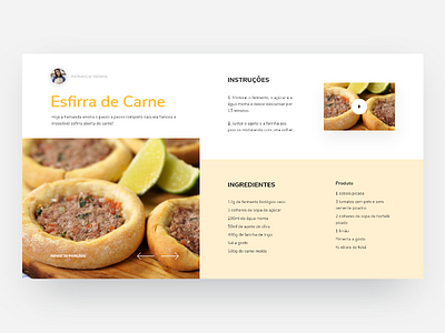 Page Esfirra de Carne design food interection interface design ui design ux design web
