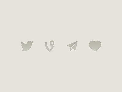 Icons for upcoming App flat ios iphone minimal twitter vine