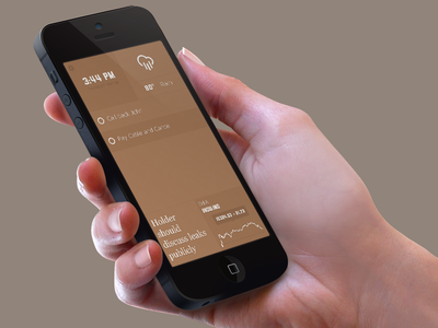 Latte Theme app flat hand ios iphone minimal morning client
