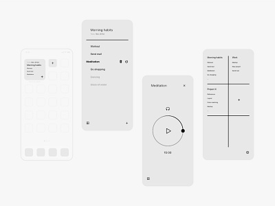 note & habits app concept