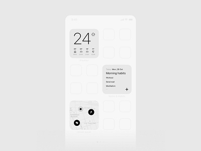 widgets app concept №1 app appconcept design donate habits ios14 iphone minimal ui ux weather widgets