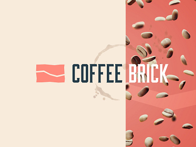 Coffee Brick Logo bean brand branding brick coffee coffee bean coffee shop design graphic identity illustration logo roaster vector