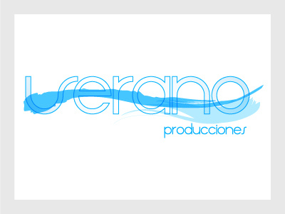 Verano blue brush corporate identity logo summer water white