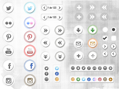 Virtual Press Room Set button check clean color download hover icon mail normal pages share share icons social media white zoom