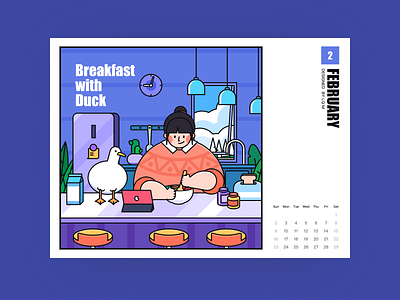 Bird Series-Breakfast With Duck