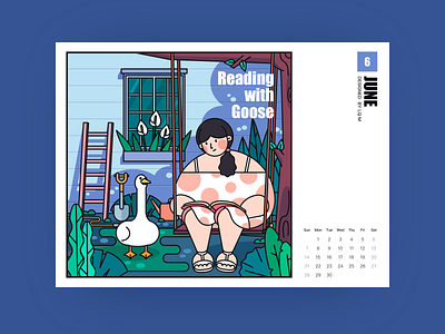 Bird Series-Reading With Goose