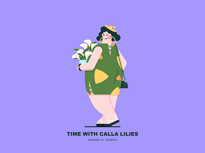 Time With Calla Lilies calla lily design flowers girl illustration lily photoshop