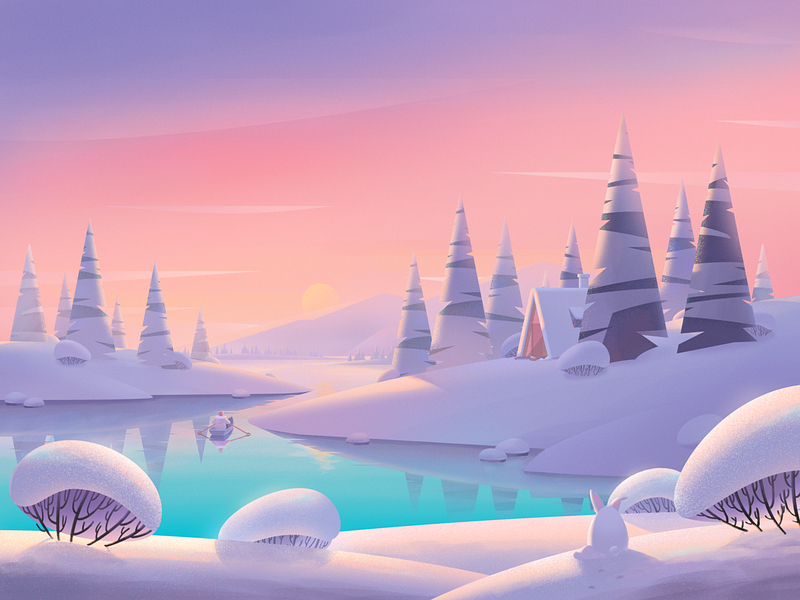 Whisper Of The Winter Lake by 马阿柴Tesorina on Dribbble