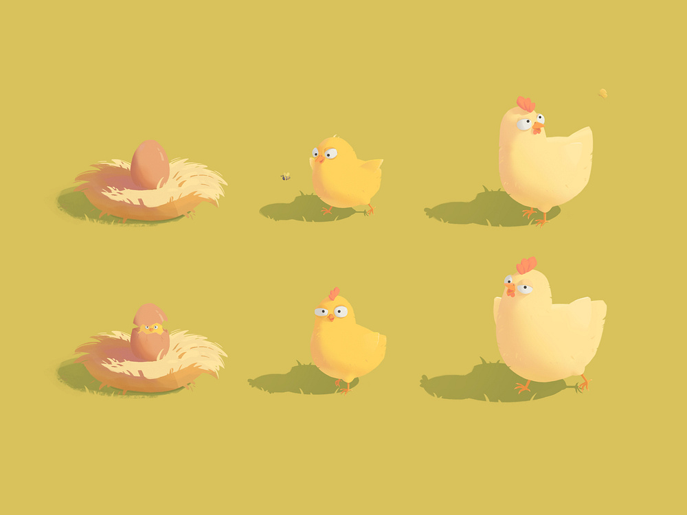 Chicken Growth Stages by 马阿柴Tesorina for RaDesign on Dribbble