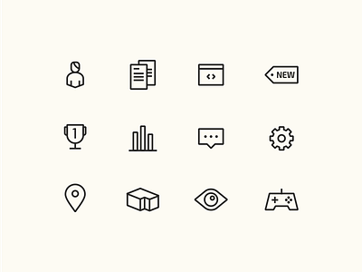 Project Icons flat icons iconset line options presentation simple