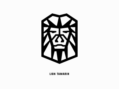 Lion Tamarin animal ape character face geometric icon logo logotype monkey portrait tribe zoo