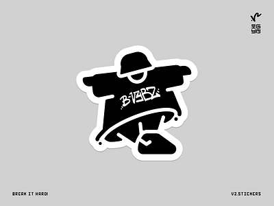 Bboy. Sticker. bboy breakdance character hiphop icon illustration logo sign sticker