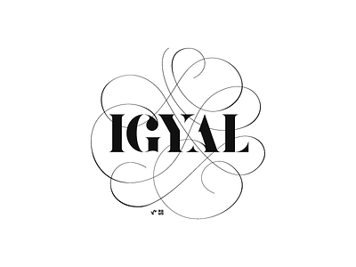 iGyal. Personal tag. curl fashion girly line logo logotype style tag type typography