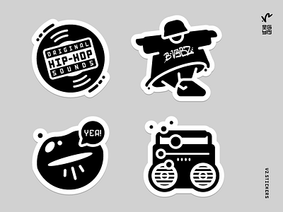 Sing, dance and feel big vibes! breakdance culture flat hiphop icon music pack sticker stickers